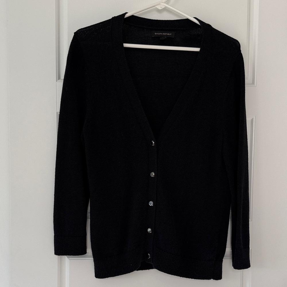 Banana Republic Black Cardigan with Buttons